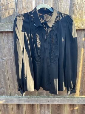 DVF Lucia lace silk blouse